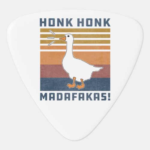 Funny Goose Honk Honk Madafakas Retro Vintage Duck Guitar Pick