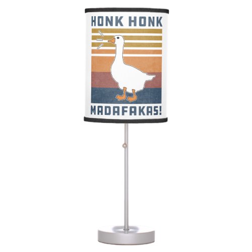 Funny Goose Honk Honk Madafakas Retro Vintage Duck Table Lamp