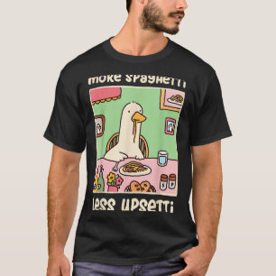 Funny Goose Meme Humor Saying More Spaghetti Less T-Shirt