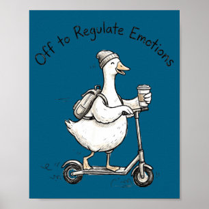 Funny goose mental health counselor off to poster