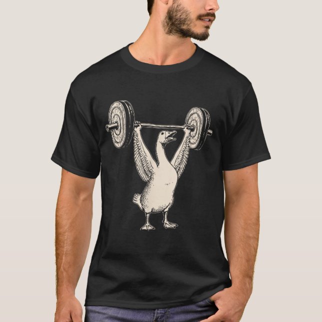 Funny Goose Muscle Mommy Gym Pump Cover Weights Fi T-Shirt (Front)