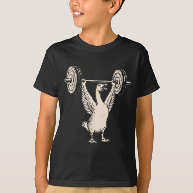 Funny Goose Muscle Mommy Gym Pump Cover Weights Fi T-Shirt (Front)