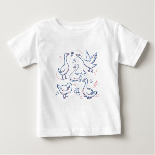 Funny Goose Pattern Baby T-Shirt