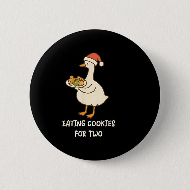 Funny Goose Pregnancy Pregnant Announcement To Hus Button (Front)