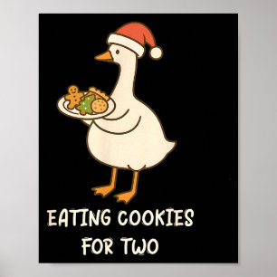 Funny Goose Pregnancy Pregnant Announcement To Hus Poster