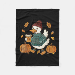 Funny Goose Pumpkin Thanksgiving Autumn Fall Yall  Fleece Blanket