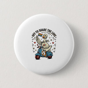 Funny Goose Scooter Love Vintage Shirt Design_1 Button