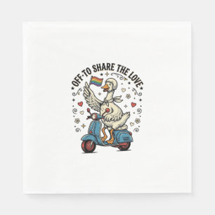 Funny Goose Scooter Love Vintage Shirt Design_1 Napkins