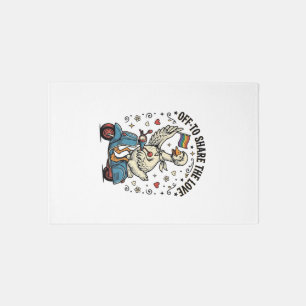 Funny Goose Scooter Love Vintage Shirt Design_1 Rug