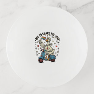 Funny Goose Scooter Love Vintage Shirt Design_1 Trinket Tray
