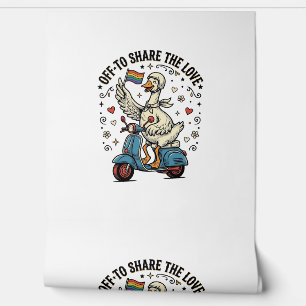 Funny Goose Scooter Love Vintage Shirt Design_1 Wallpaper