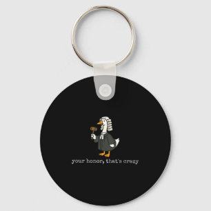 Funny goose silly lawyer law school graduation keychain