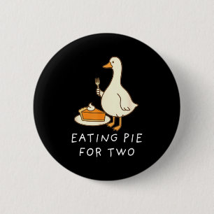 Funny Goose Thanksgiving Couples Pregnancy Announc Button