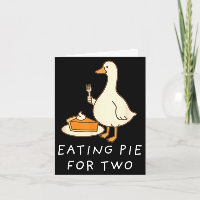 Funny Goose Thanksgiving Couples Pregnancy Announc Card (Front)