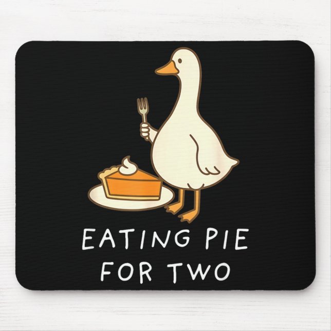 Funny Goose Thanksgiving Couples Pregnancy Announc Mouse Pad (Front)