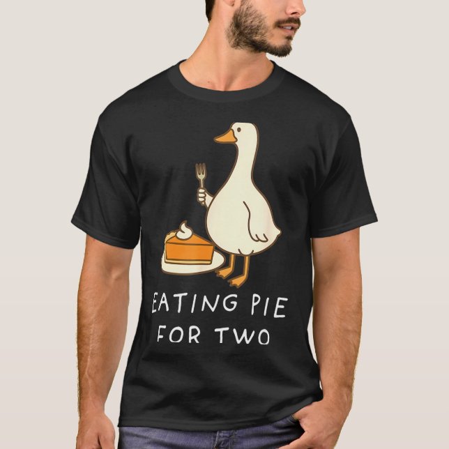 Funny Goose Thanksgiving Couples Pregnancy Announc T-Shirt (Front)