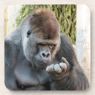 FUNNY GORILLA BEVERAGE COASTER