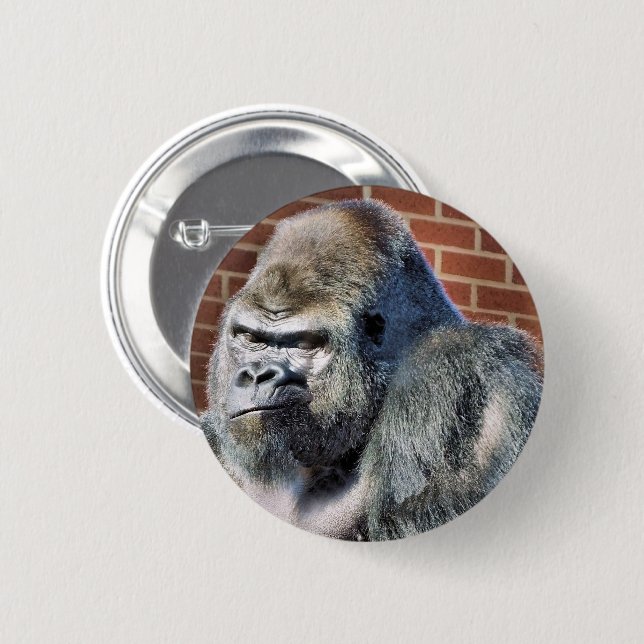 FUNNY GORILLA BUTTON (Front & Back)