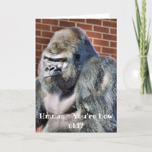 FUNNY GORILLA CARD