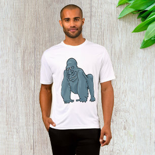 Funny Gorilla Cool Blue Ape Animal Design  T-Shirt