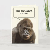Gorilla Ape Card, Cute Greetings Card, Blank Cards With Envelope, Wildlife  Design Cards, Any Occasion Card, Gorilla Card, Gorilla Gifts -  Norway