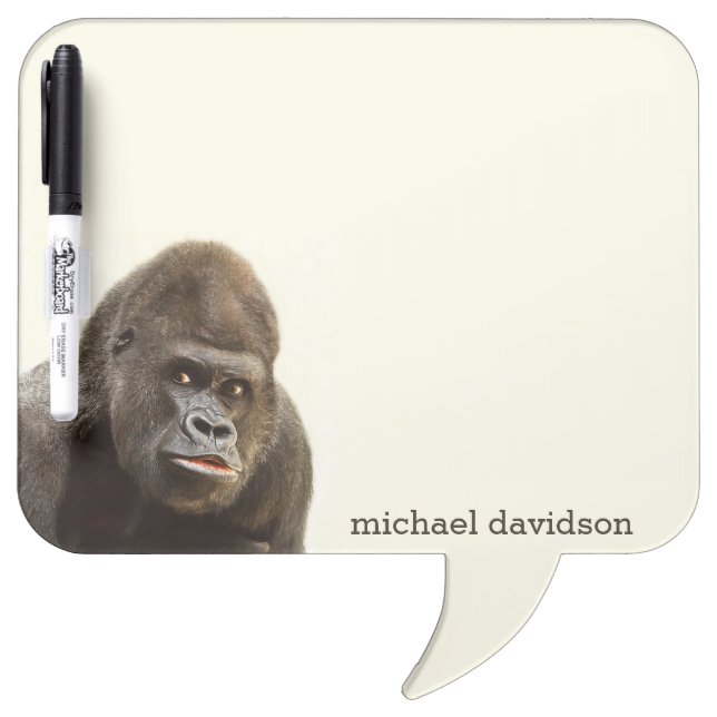 Funny Gorilla custom monogram message board (Front)