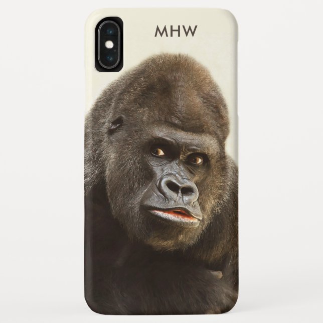 Funny Gorilla custom monogram phone cases (Back)