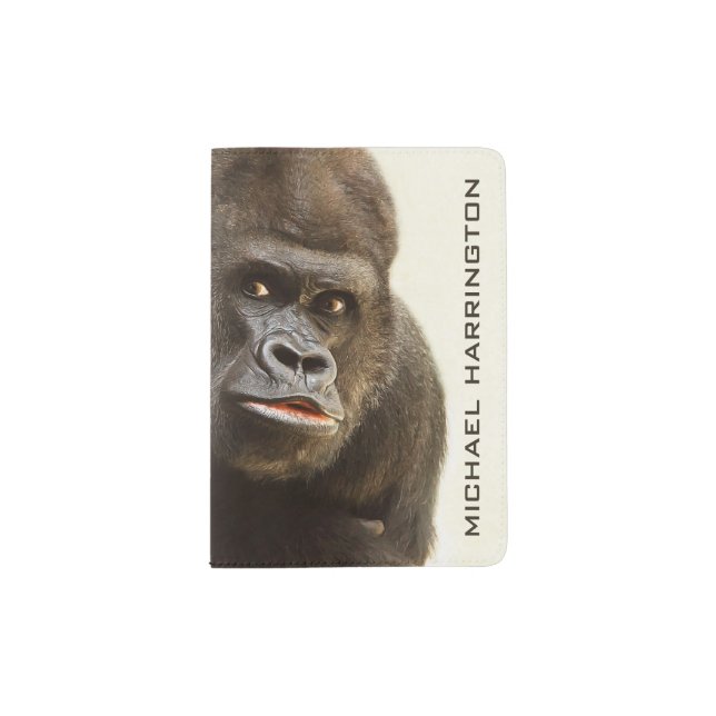 Funny Gorilla custom passport cover (Front)