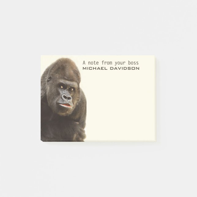 Funny Gorilla custom text notes (Front)