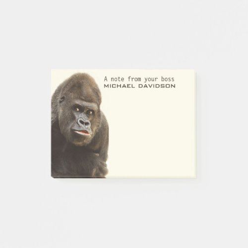 Funny Gorilla custom text Post_It notes