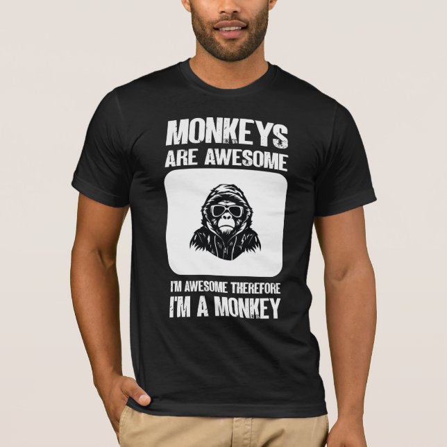  Funny Gorilla Hoodie Design for Animal Lovers  T-Shirt (Front)