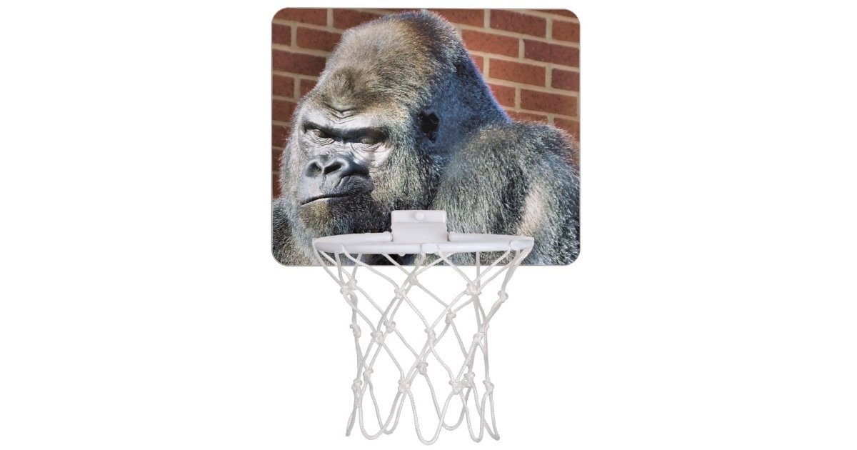 Funny Gorilla Mini Basketball Hoop Zazzle Com