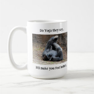 Funny Gorilla Mug: Do Yoga.... Coffee Mug