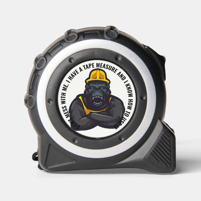Funny Gorilla Text Tape Measure (Front)