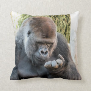 FUNNY GORILLA THROW PILLOW
