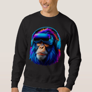 Funny Gorilla VR Playing Tag Gorilla Monke Gorilla Sweatshirt