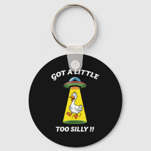 Funny got a little too silly goose abducted by keychain