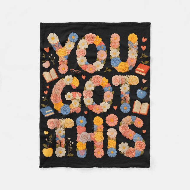 Funny got this everything is fine math ela squad fleece blanket (Front)