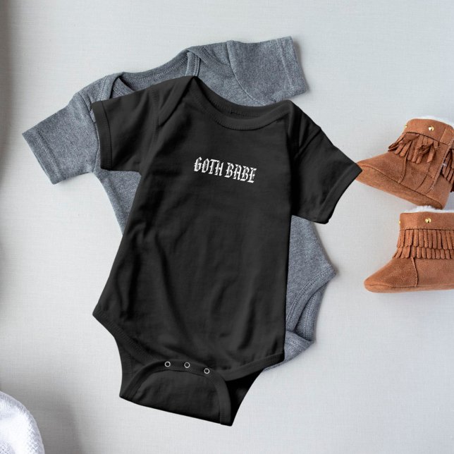 Funny Goth Babe Typography Baby Bodysuit (Creator Uploaded)