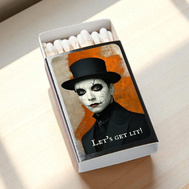 Funny Goth Halloween Let's Get Lit Matchboxes (Creator Uploaded)