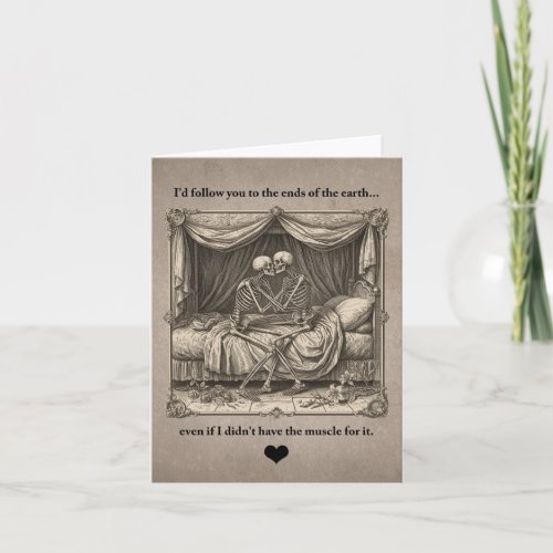 Funny Goth Skelton couple Valentine Anniversary   
