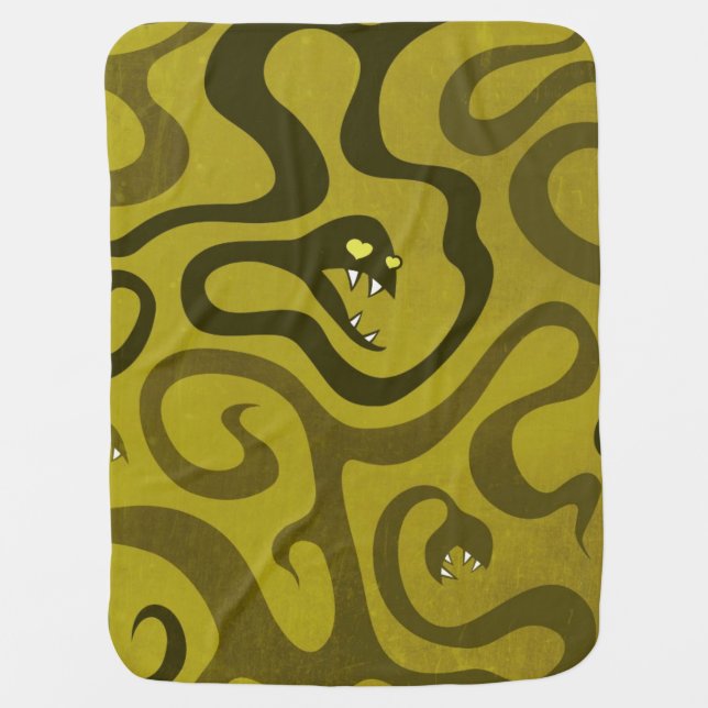 Funny Goth Snake Swaddle Blanket (Front)