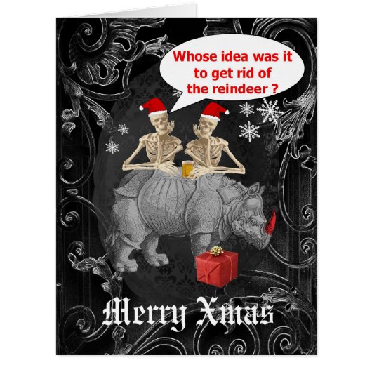Funny  gothic  Christmas Cards (Front)