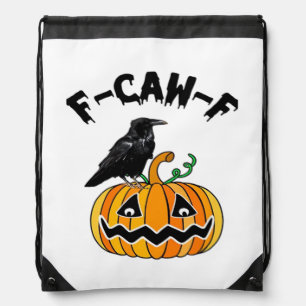 Funny Gothic Crow Humor F-Caw-F Essential Drawstring Bag