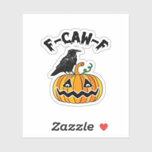 Funny Gothic Crow Humor F-Caw-F Essential Sticker