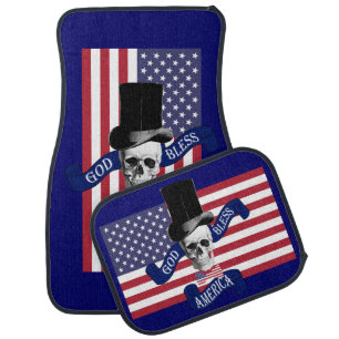 Funny gothic patriotic American Car Mat