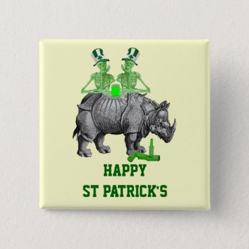 Funny Gothic Skeletons Irish  St Patrick's Day Button by Paddy_O_Doors at Zazzle
