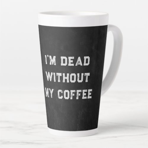 Funny Gothic Skull Head Black And White Coffee Latte Mug