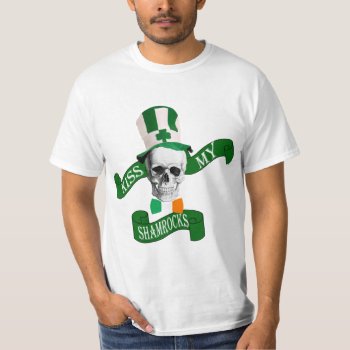 Funny Gothic Skull Irish  St Patrick's Day T-shirt by Paddy_O_Doors at Zazzle