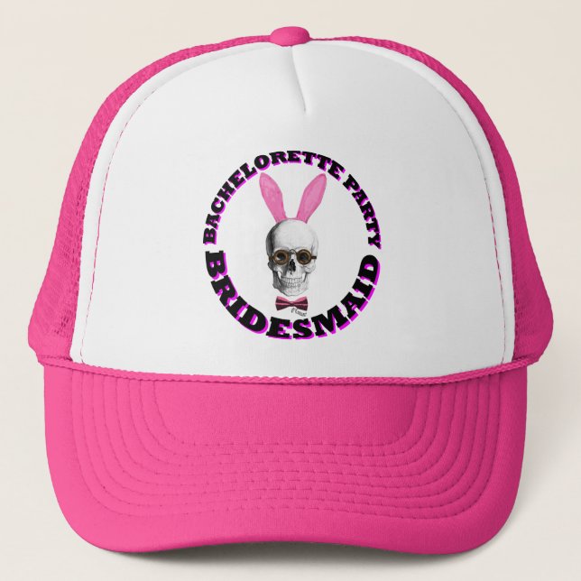 Funny gothic steampunk,bridesmaid trucker hat (Front)